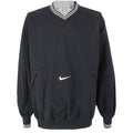 Nike - ฺBlack Embroidered Pullover Windbreaker 1990s X-Large Vintage Retro