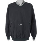 Nike - ฺBlack Embroidered Pullover Windbreaker 1990s X-Large Vintage Retro