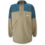 Nike -1/4 Zip Hooded Pullover Windbreaker 1990s Small Vintage Retro