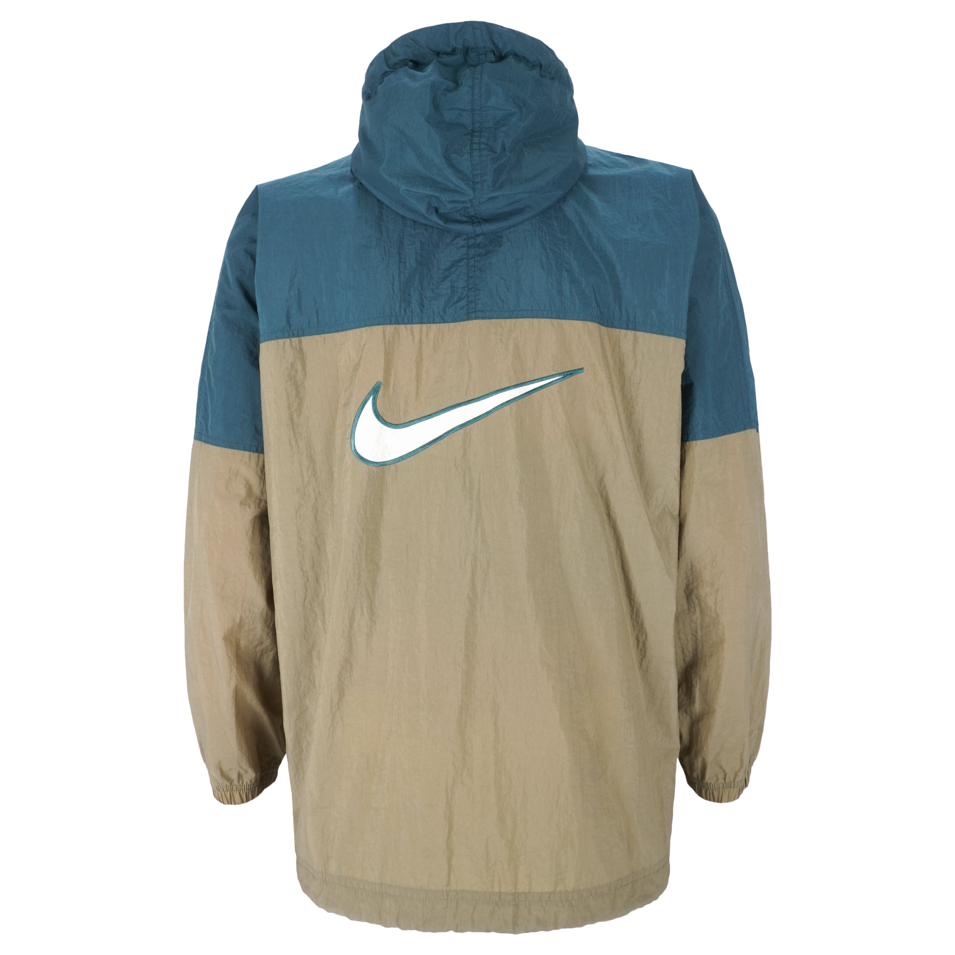 Nike -1/4 Zip Hooded Pullover Windbreaker 1990s Small Vintage Retro