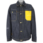 Fubu - Platinum Fat Albert Denim Jacket 1990s X-Large Vintage Retro