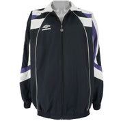 Umbro - Black Zip-Up Windbreaker 1990s XX-Large Vintage Retro