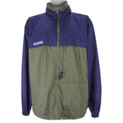 Columbia - ฺTwo-Tone Zip-Up Windbreaker 1990s X-Large Vintage Retro