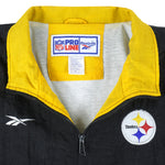 Reebok - Pittsburgh Steelers Zip-Up Windbreaker 1990s X-Large Vintage Retro Football