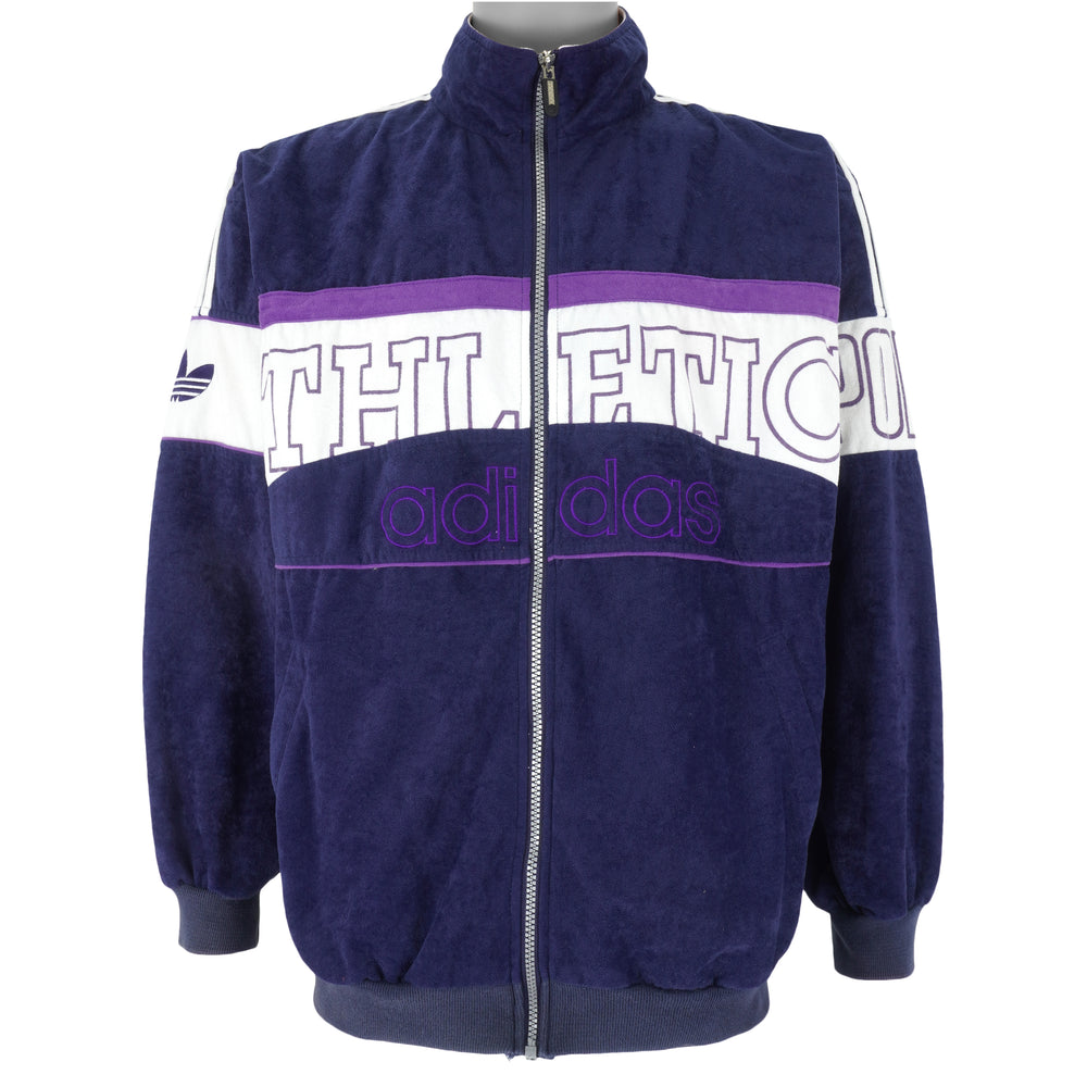 Adidas - Athletic Zip-Up Track Jacket 1990s Large Vintage Retro
