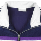 Adidas - Athletic Zip-Up Velveteen Sweatshirt 1990s Large Vintage Retro