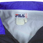 Fila - Black Big Logo Windbreaker 1990s 3X-Large Vintage Retro