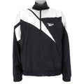 Reebok - Black Kamikaze Embroidered Windbreaker 1990s Large Vintage Retro