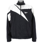 Reebok - Black Kamikaze Embroidered Windbreaker 1990s Large Vintage Retro