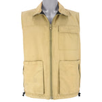 Tommy Hilfiger - Beige Zip-Up Vest Medium