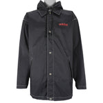 Adidas - Black Streetball Hooded Windbreaker 1990s Large