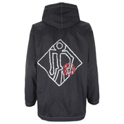 Adidas - Black Streetball Hooded Windbreaker 1990s Large