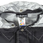 Adidas - Black Streetball Hooded Windbreaker 1990s Large