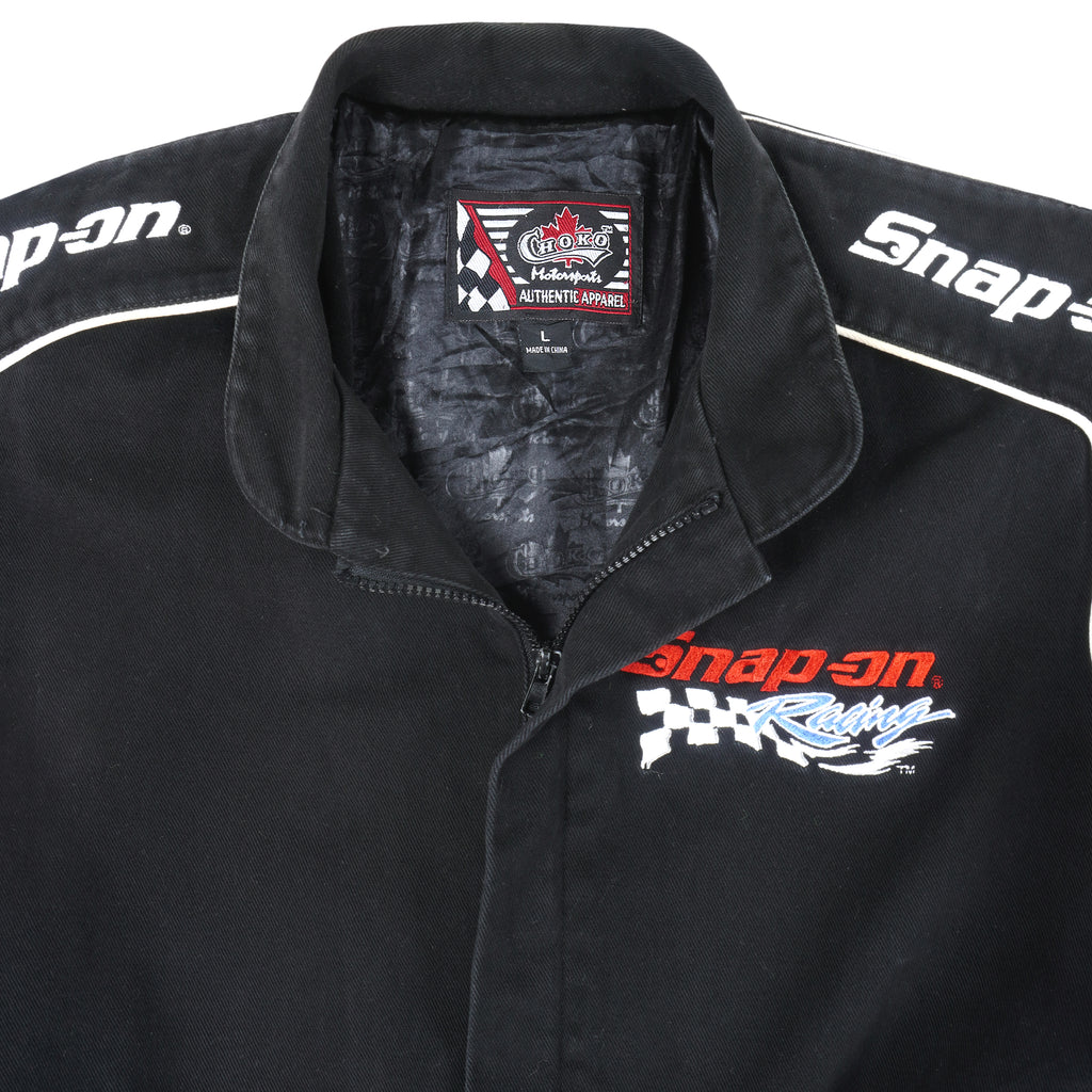 NASCAR - Snap-On Zip-Up Racing Jacket 1990s Large Vintage Retro