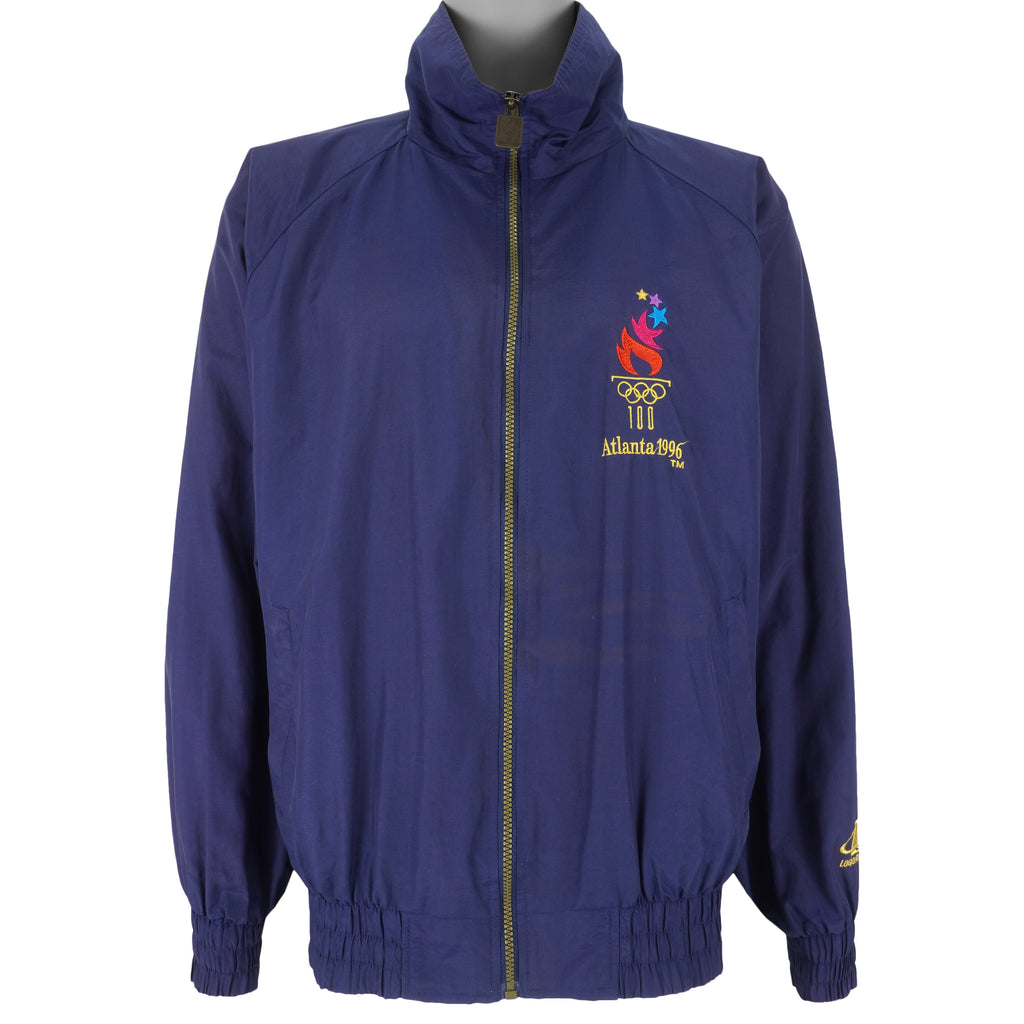 Vintage - Blue Olympic Summer Games, Atlanta Windbreaker 1996 Large Vintage Retro