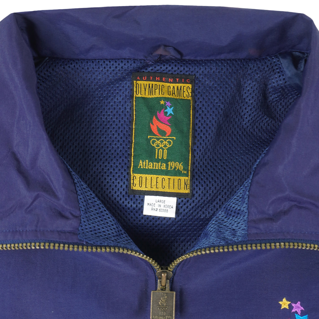 Vintage - Blue Olympic Summer Games, Atlanta Windbreaker 1996 Large Vintage Retro
