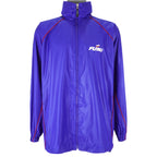 FUBU - Blue Embroidered Zip-Up Windbreaker 1990s Large Vintage Retro