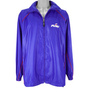 FUBU - Blue Embroidered Zip-Up Windbreaker 1990s Large Vintage Retro