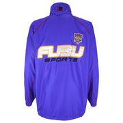 FUBU - Blue Embroidered Zip-Up Windbreaker 1990s Large Vintage Retro