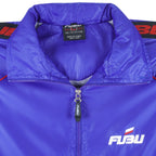 FUBU - Blue Embroidered Zip-Up Windbreaker 1990s Large Vintage Retro