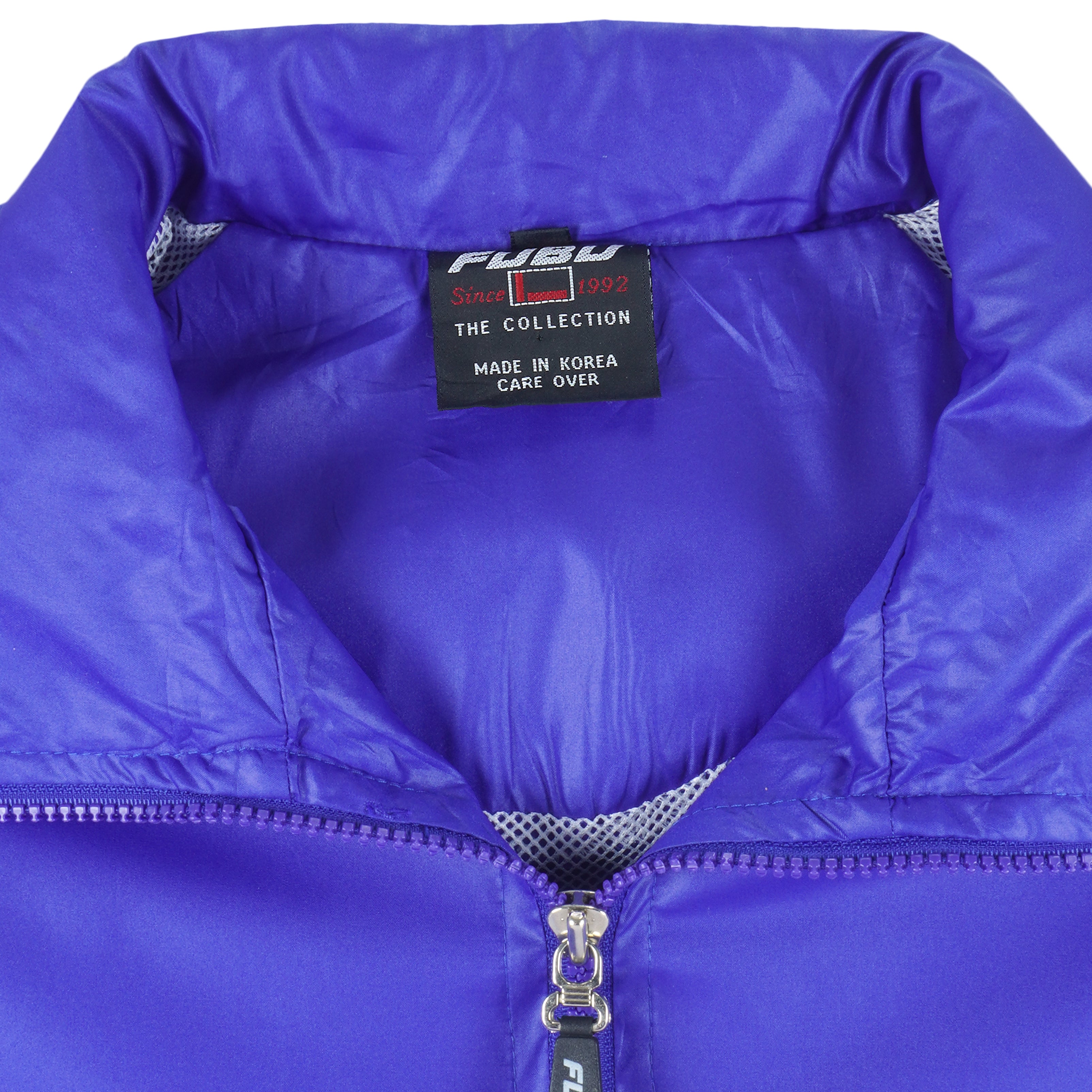 FUBU - Blue Embroidered Zip-Up Windbreaker 1990s Large Vintage Retro