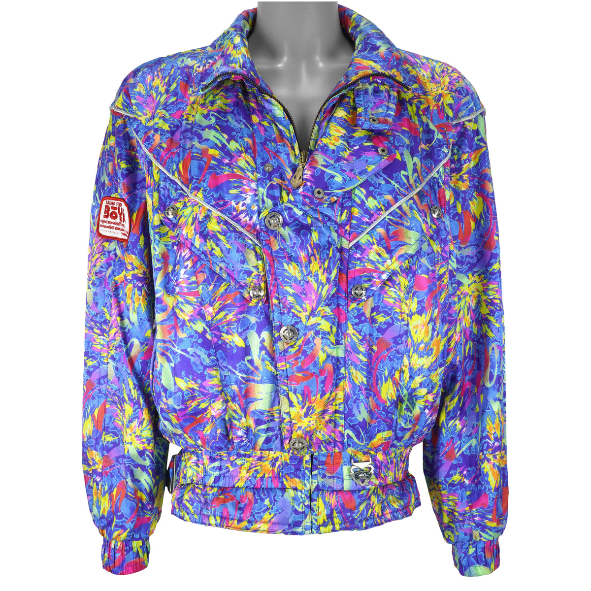 Asics - Competition Pattern Ski Jacket 1990s Large 