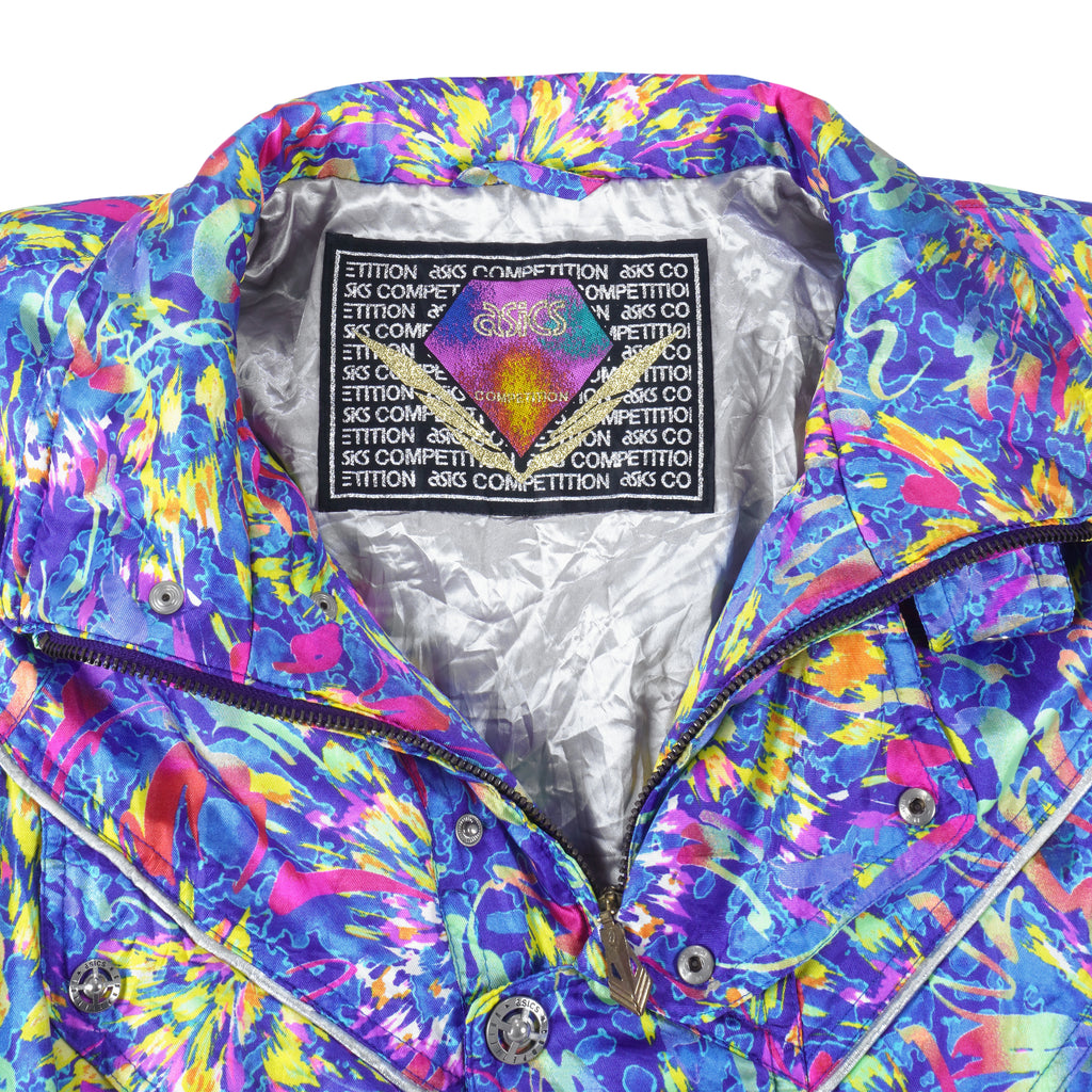 Asics - Competition Pattern Ski Jacket 1990s Large 