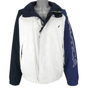 Nautica - Embroidered Reversible Puff Jacket 1990s XX-Large Vintage Retro