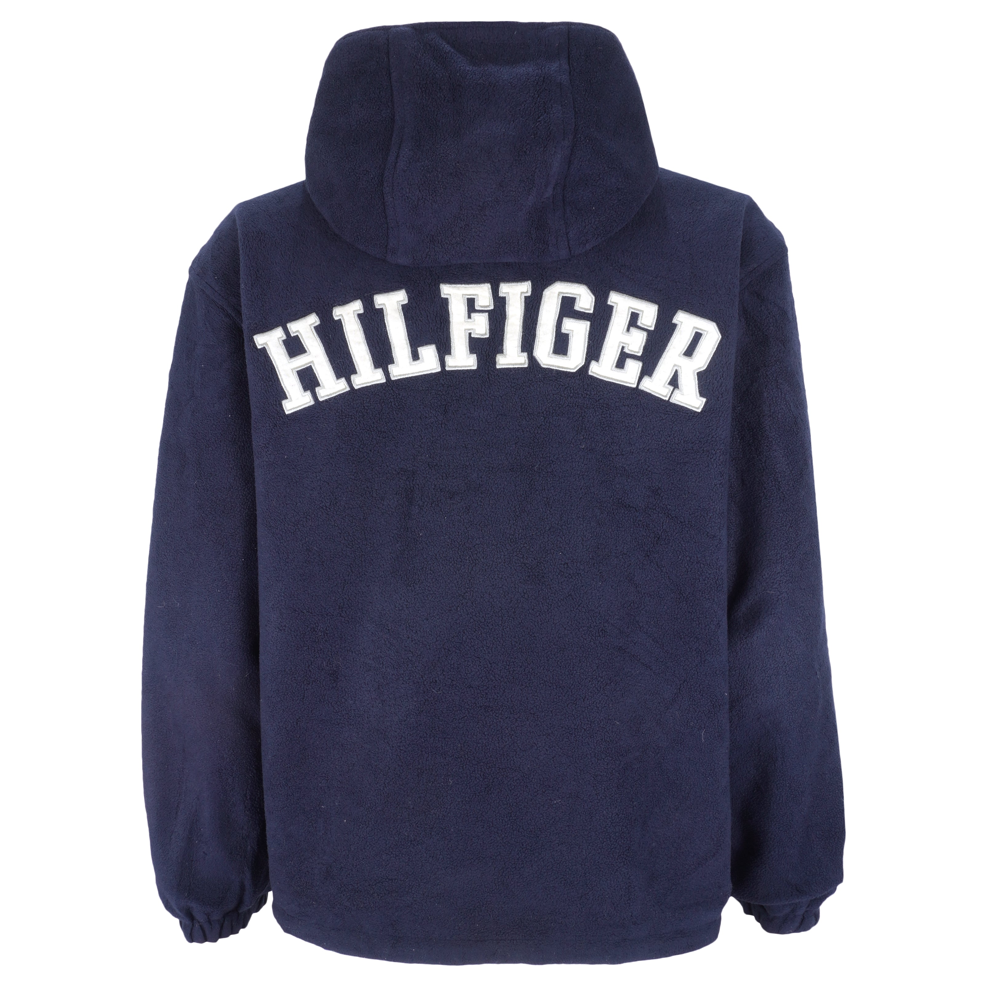 Tommy Hilfiger - Reversible Hooded Fleece Jacket 1990s Large Vintage Retro