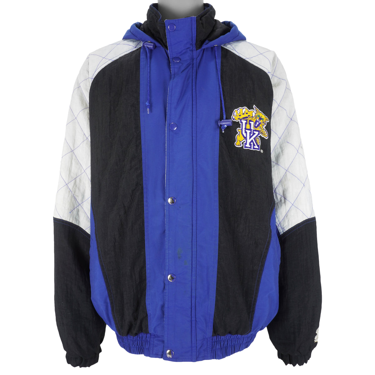 Starter - Kentucky Wildcats Hooded Jacket 1990s Large Vintage Retro College