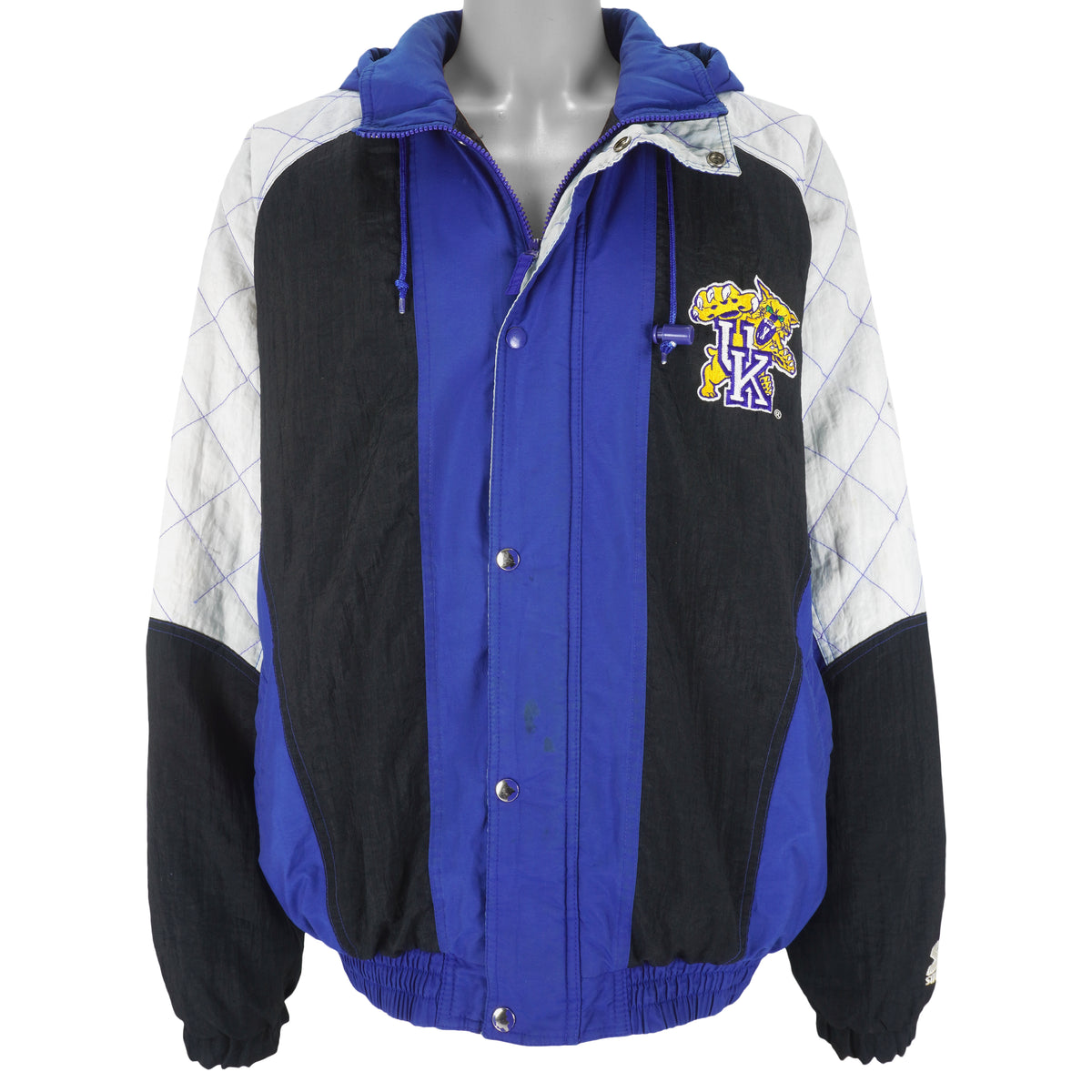 Starter - Kentucky Wildcats Hooded Jacket 1990s Large Vintage Retro College