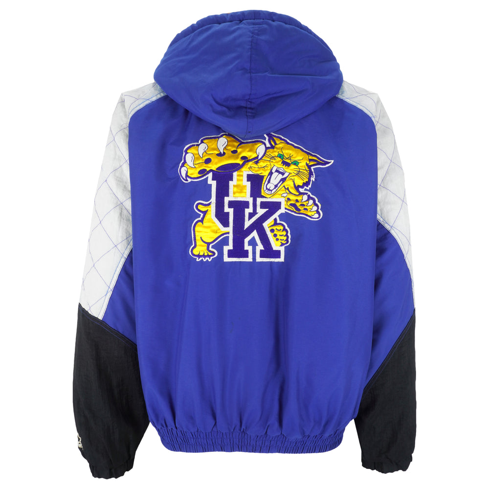 Starter - Kentucky Wildcats Hooded Jacket 1990s Large Vintage Retro College