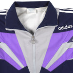 Adidas - Blue Zip-Up Jacket 1990s X-Large Vintage Retro