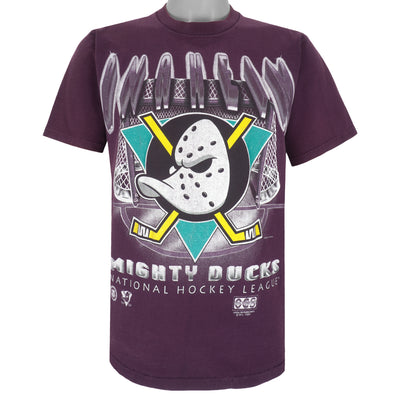 NHL - Purple Mighty Ducks T-Shirt 1993 Large