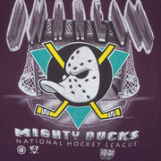 NHL - Purple Mighty Ducks T-Shirt 1993 Large Vintage Retro Hockey