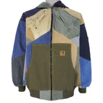 Reworked (Carhartt) - Patchwork Hooded Denim Jacket X-Large
