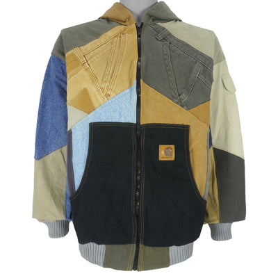 Carhartt - Patched Zip-Up Reworked Denim Jacket 1990s X-Large