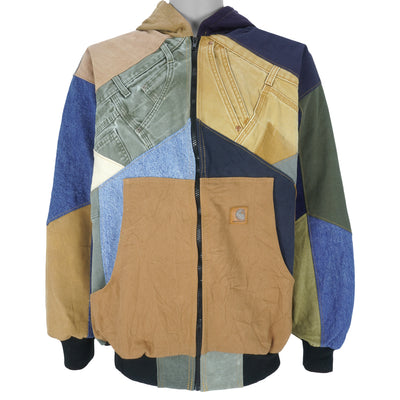 Carhartt - Patched Reworked Hooded Jean Jacket 1990s X-Large