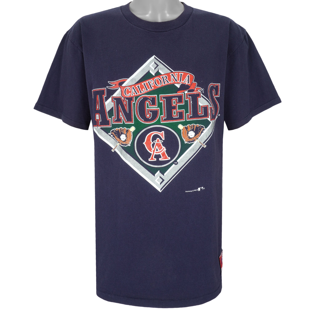 MLB (Nutmeg) - California Angels T-Shirt 1990s X-Large Vintage Retro Baseball