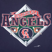 MLB (Nutmeg) - California Angels T-Shirt 1990s X-Large Vintage Retro Baseball