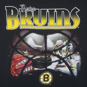 NHL (Lee) - Black Boston Bruins T-Shirt 1990s X-Large Vintage Retro Hockey