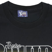 NHL (Lee) - Black Boston Bruins T-Shirt 1990s X-Large Vintage Retro Hockey