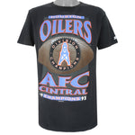 Starter - Black Houston Oilers, AFC Champions T-Shirt 1993 Large