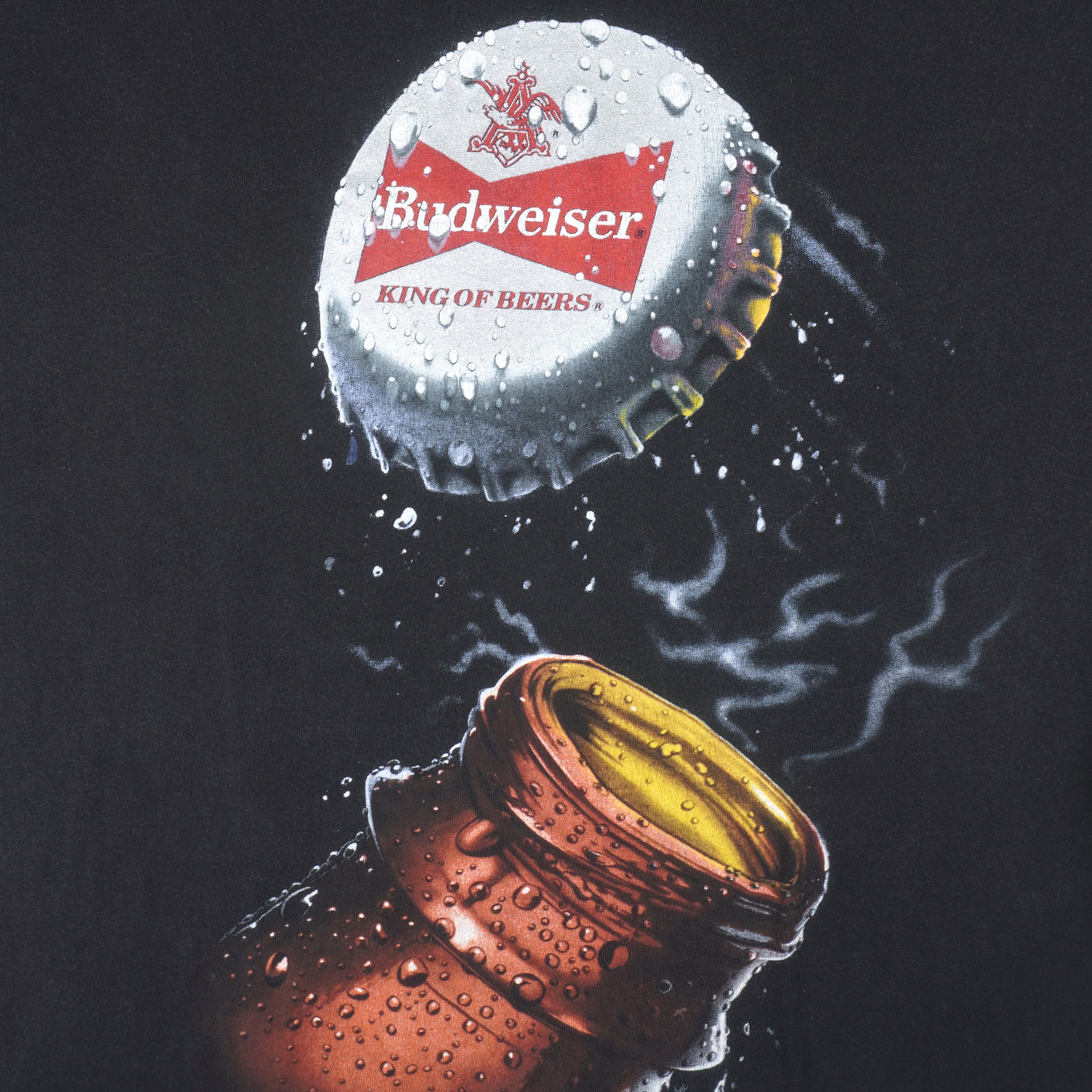 Vintage (Wild Oats) - Black Budweiser T-Shirt 1990s X-Large Vintage Retro