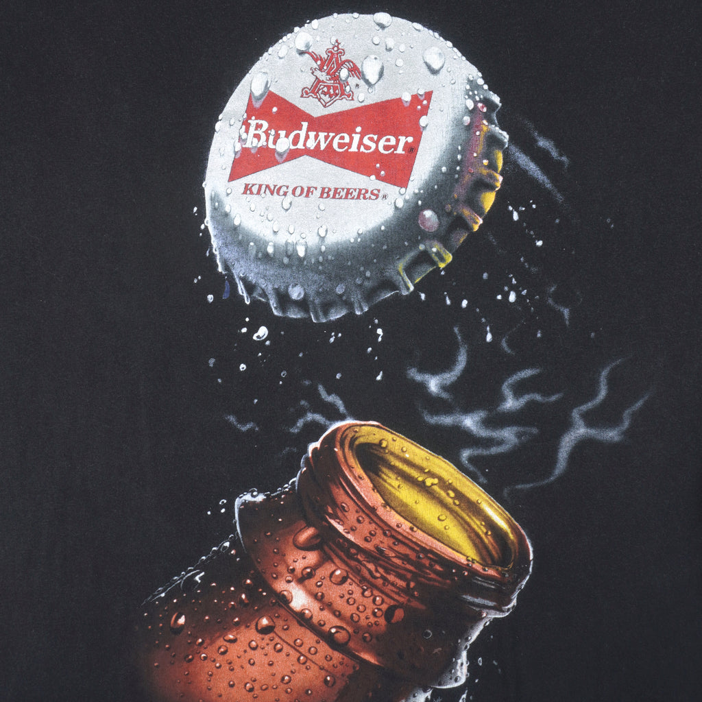 Vintage (Wild Oats) - Black Budweiser T-Shirt 1990s X-Large Vintage Retro