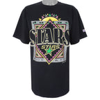 NHL (Logo 7) - Black Dallas Stars T-Shirt 1993 X-Large Vintage Retro Hockey