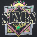NHL (Logo 7) - Black Dallas Stars T-Shirt 1993 X-Large Vintage Retro Hockey