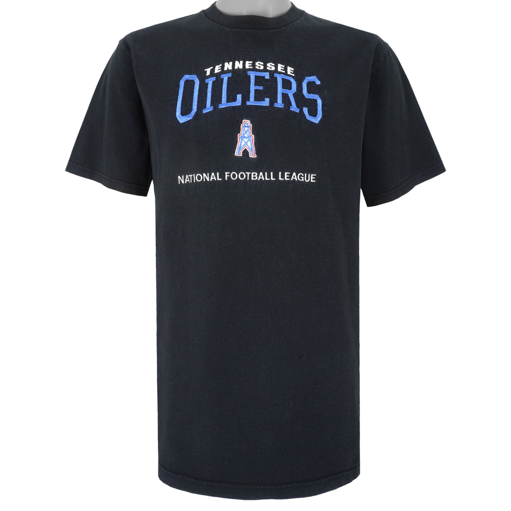 NFL (Lee) - Tennessee Oilers Embroidered T-Shirt 1990s Medium Vintage Retro Football