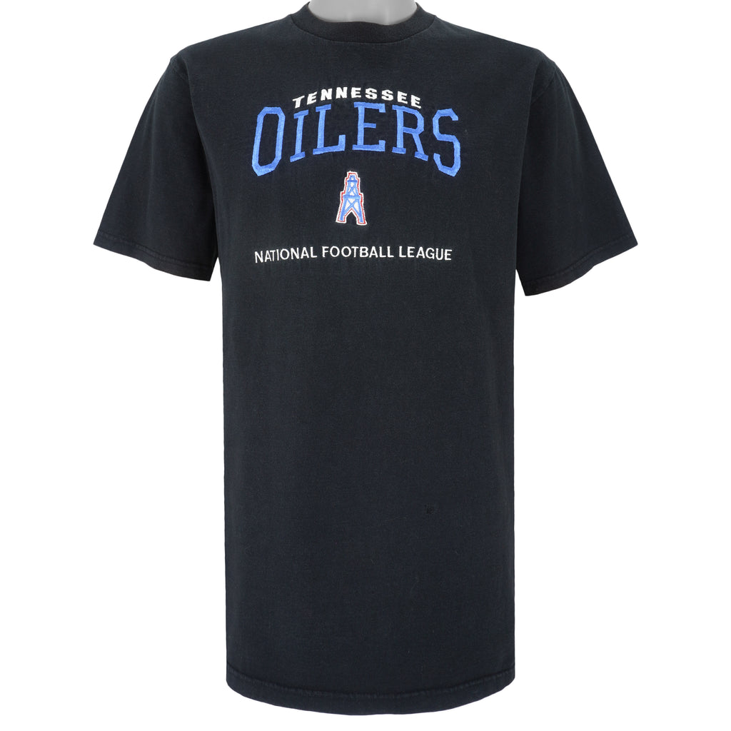 NFL (Lee) - Tennessee Oilers Embroidered T-Shirt 1990s Medium Vintage Retro Football