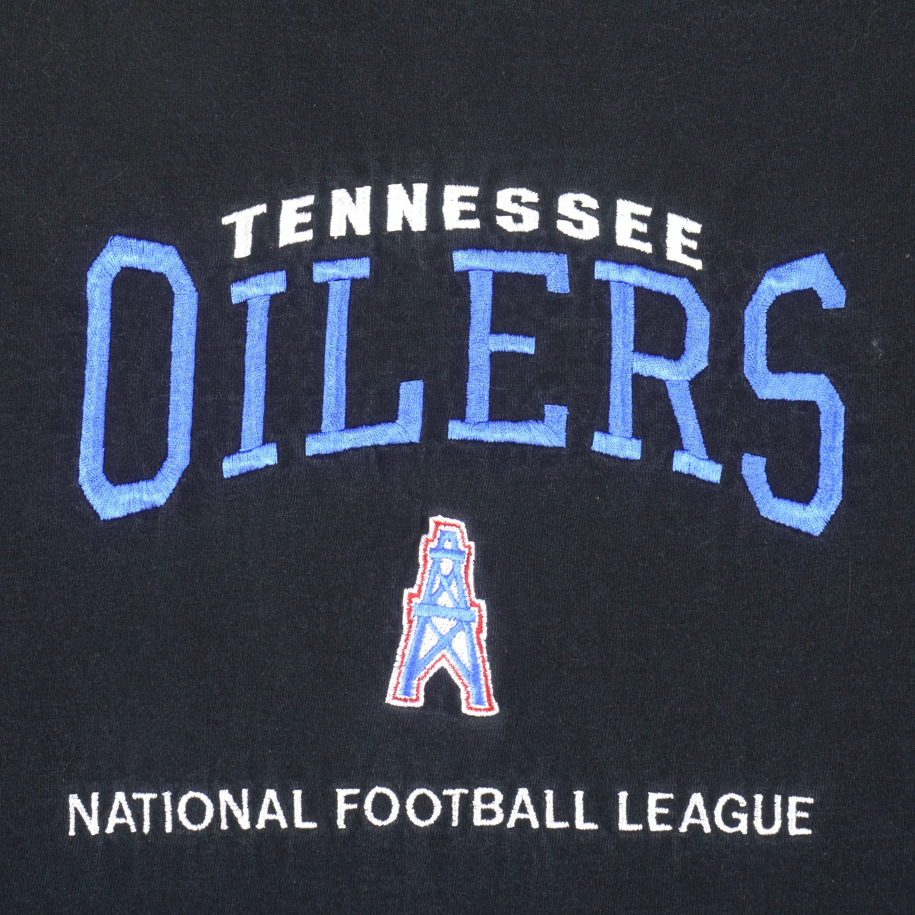 NFL (Lee) - Tennessee Oilers Embroidered T-Shirt 1990s Medium Vintage Retro Football
